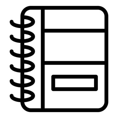 Contact notebook icon, outline style