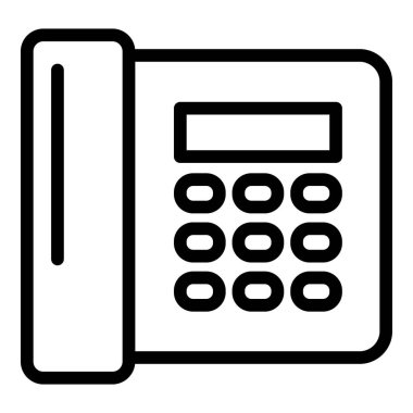 Telephone contact icon, outline style