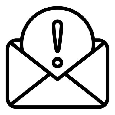 Important letter icon, outline style