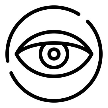 Eye privacy icon, outline style