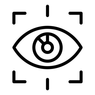 Eye unlock icon, outline style