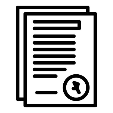 Assistance documents icon, outline style