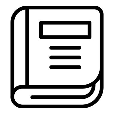 Book support icon, outline style