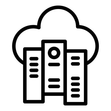 Bulut klasörü simgesi. Beyaz arkaplanda izole edilmiş web tasarımı için ana dizin bulut vektör simgesi