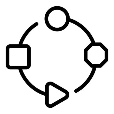 Adaptasyon süreci simgesi. Beyaz arkaplanda izole edilmiş web tasarımı için özet adaptasyon süreci vektör simgesi