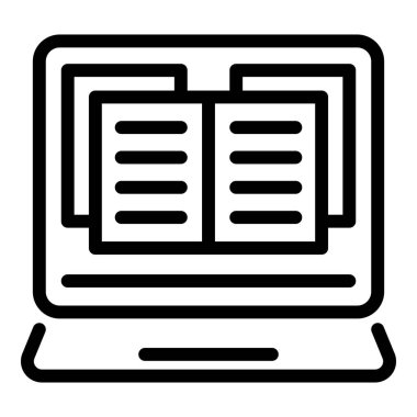 Elektronik katalog simgesi. Beyaz arkaplanda izole edilmiş web tasarımı için özet elektronik katalog vektör simgesi