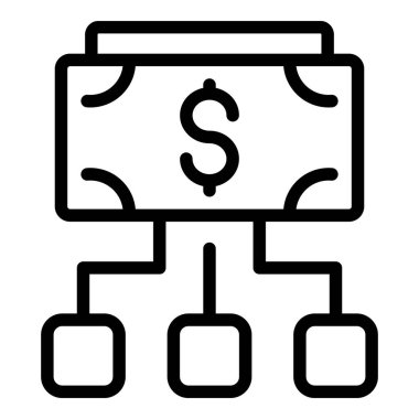 Dolar katkı simgesi. Beyaz arkaplanda izole edilmiş web tasarımı için dolar katkısı vektör simgesi