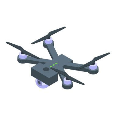 Drone aygıt simgesi. Beyaz arkaplanda izole edilmiş web tasarımı için drone aygıtı vektör simgesi Isometric