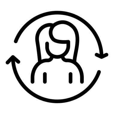 Ayarlanabilir insan simgesi. Beyaz arkaplanda izole edilmiş web tasarımı için ayarlanabilir insan vektör simgesi