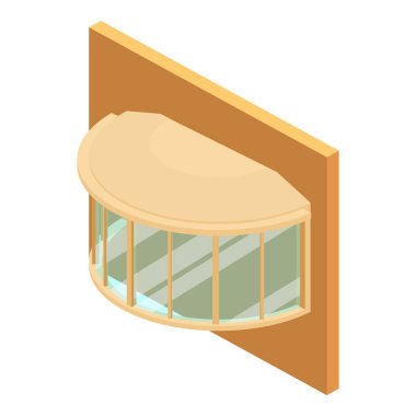 Büyük pencere simgesi. Web için geniş pencere vektör simgesinin özgün çizimi