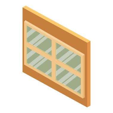 Modern pencere simgesi. Web için modern pencere vektör simgesinin Isometric çizimi