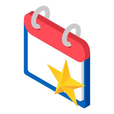 Yıldız takvim simgesi. Web için yıldız takvimi vektör simgesinin özgün çizimi