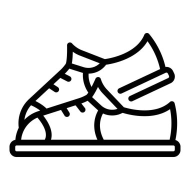 Pilates ayakkabı ikonu. Beyaz arkaplanda izole edilmiş web tasarımı için pilates ayakkabı vektör simgesi