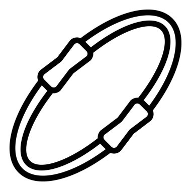 Pilates çift kavrama ikonu. Beyaz arkaplanda izole edilmiş web tasarımı için çift kavrama vektör simgesi ana hatları