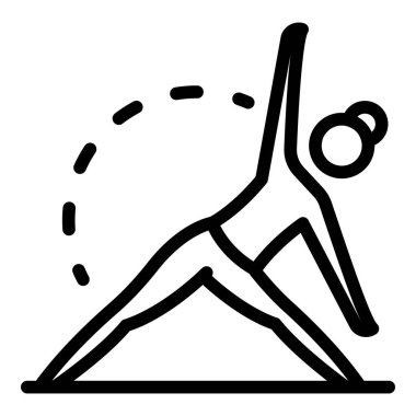 Sağlık pilatesiconu. Beyaz arkaplanda izole edilmiş web tasarımı için özet sağlık pilatesvektör simgesi