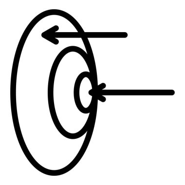 İlgili hedef kitle simgesi. Beyaz arkaplanda izole edilmiş web tasarımı için ilgili hedef hedef hedef vektör simgesi