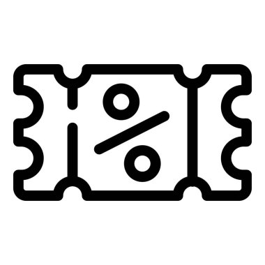 Online satış kuponu ikonu. Beyaz arkaplanda izole edilmiş web tasarımı için yüzde yüz satışı çevrimiçi kupon vektör simgesi