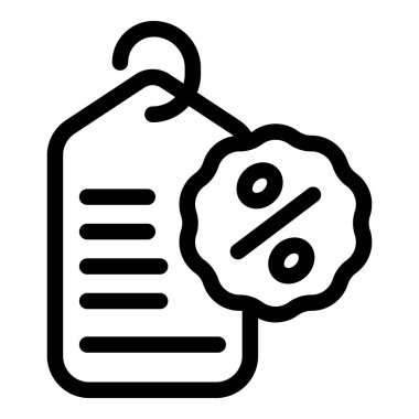 Satış etiketi ikonu. Beyaz arkaplanda izole edilmiş web tasarımı için özet satış etiketi vektör simgesi