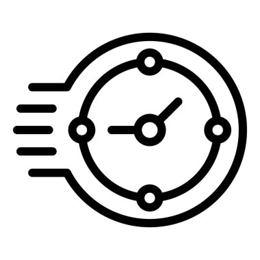 Hızlı yönetim simgesi. Beyaz arkaplanda izole edilmiş web tasarımı için Hızlı Zaman yönetimi vektör simgesi