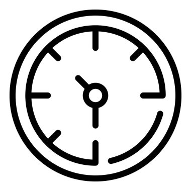 Seo Zaman Yönetimi simgesi. Beyaz arkaplanda izole edilmiş web tasarımı için Seo zaman yönetim vektör simgesi ana hatları