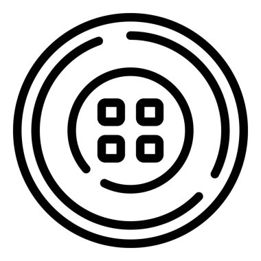 Örgü düğmesi simgesi. Beyaz arkaplanda izole edilmiş web tasarımı için örgü düğmesi vektör simgesi