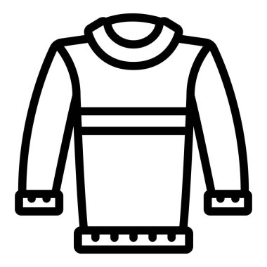 Örgü süveter ikonu. Beyaz arkaplanda izole edilmiş web tasarımı için örgü süveter vektör simgesi
