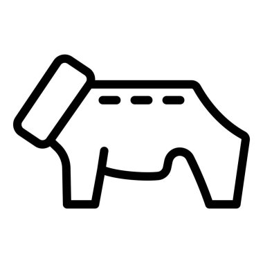 Köpek süveteri ikonu. Beyaz arkaplanda izole edilmiş web tasarımı için taslak köpek süveteri vektör simgesi