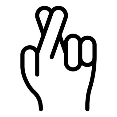 El hareketi iyi şans ikonu. Beyaz arkaplanda izole edilmiş web tasarımı için iyi şans vektör simgesi