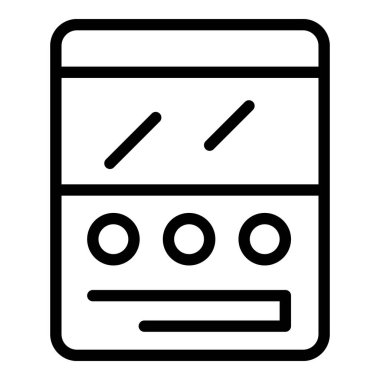 Arayüz simgesi yorumu. Beyaz arkaplanda izole edilmiş web tasarımı için özet yorum arayüzü vektör simgesi