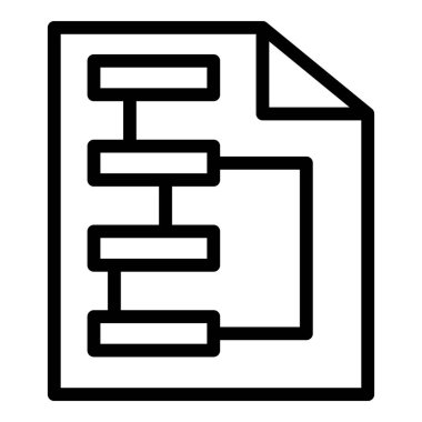 Yazılım arayüzü simgesi. Beyaz arkaplanda izole edilmiş web tasarımı için ana hatlı yazılım arayüzü vektör simgesi