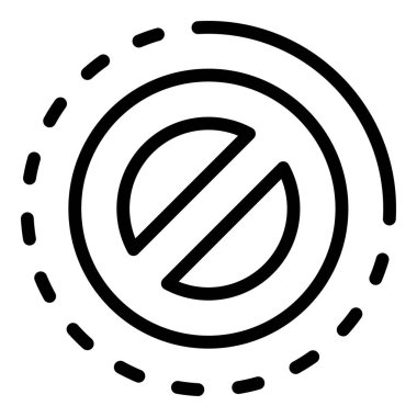 Reddetme arayüz simgesi. Beyaz arkaplanda izole edilmiş web tasarımı için özet Reddetme arayüzü vektör simgesi