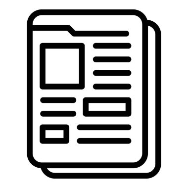 Menü arayüzü simgesi. Beyaz arkaplanda izole edilmiş web tasarımı için özet Menü arayüzü vektör simgesi