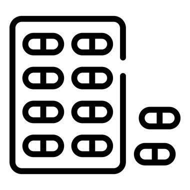 Optometri hapları ikonu. Beyaz arkaplanda izole edilmiş web tasarımı için Optimetri hapları vektör simgesi