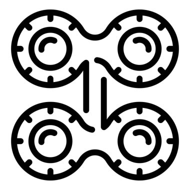 Optik ekipman ikonu. Beyaz arkaplanda izole edilmiş web tasarımı için Optisyen ekipman ikonu