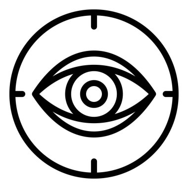 Göz phoropter simgesi. Beyaz arkaplanda izole edilmiş web tasarımı için Göz phoropter vektör simgesi