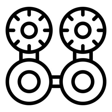 Göz modern phoropter simgesi. Beyaz arkaplanda izole edilmiş web tasarımı için modern phoropter vektör simgesi taslağı