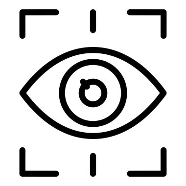 Hedef göz bakım ikonu. Beyaz arkaplanda izole edilmiş web tasarımı için özet hedef göz vektör simgesi