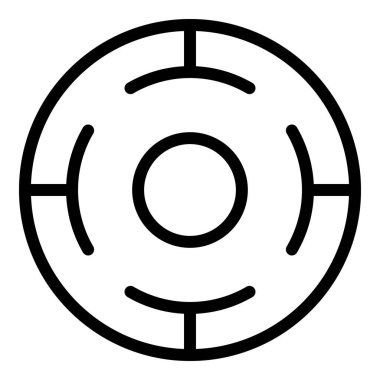 Crosshair ikonu. Beyaz arkaplanda izole edilmiş web tasarımı için ana hatlar arası vektör simgesi