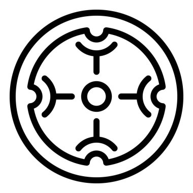 Dürbün odaklama simgesi. Beyaz arkaplanda izole edilmiş web tasarımı için özet odaklama vektörü simgesi