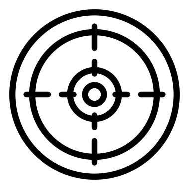 Optik dürbün görüş simgesi. Beyaz arkaplanda izole edilmiş web tasarımı için özet optik dürbün vektör simgesi