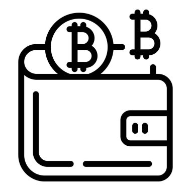 Engellenmiş cüzdan simgesi. Beyaz arkaplanda izole edilmiş web tasarımı için özet Blockchain cüzdan vektör simgesi