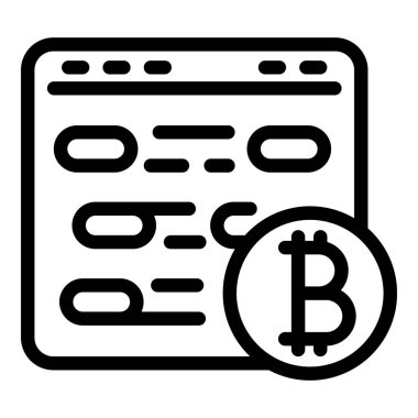 Blockchain sayfa simgesi. Beyaz arkaplanda izole edilmiş web tasarımı için özet Blockchain sayfa vektör simgesi