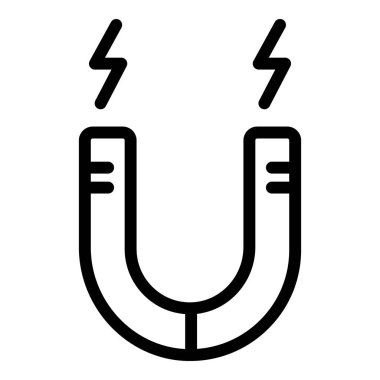 Bilim adamı mıknatısı simgesi. Beyaz arkaplanda izole edilmiş web tasarımı için özet bilimci mıknatıs vektör simgesi