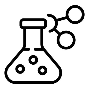 Nano molekül matarası ikonu. Beyaz arkaplanda izole edilmiş web tasarımı için özet Nano molekül matara vektör simgesi