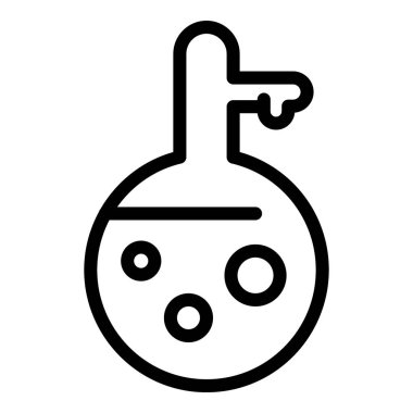 Kaynar matara ikonu. Beyaz arkaplanda izole edilmiş web tasarımı için özet kaynama matarası vektör simgesi