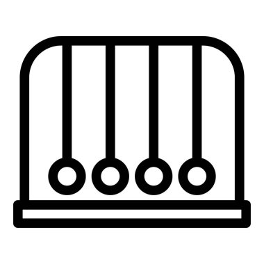 Newton top ikonu. Beyaz arkaplanda izole edilmiş web tasarımı için Newton topları vektör simgesi ana hatları