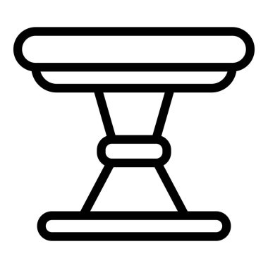 Mutfak masa ikonu. Beyaz arkaplanda izole edilmiş web tasarımı için ana mutfak tablosu vektör simgesi