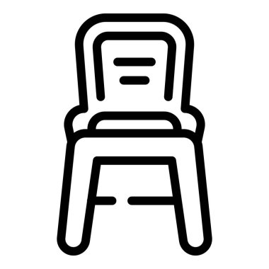 Mutfak koltuğu ikonu. Beyaz arkaplanda izole edilmiş web tasarımı için ana mutfak sandalye vektör simgesi