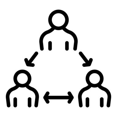 Grup uzaklığı simgesi. Beyaz arkaplanda izole edilmiş web tasarımı için ana grup uzaklık vektör simgesi