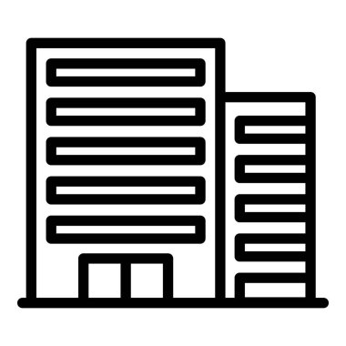 Kampüs ikonu. Beyaz arkaplanda izole edilmiş web tasarımı için ana kampüs vektör simgesi